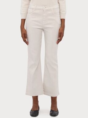 MARELLA cream white crop flare denim Size 12 perfect condition smoke pet free